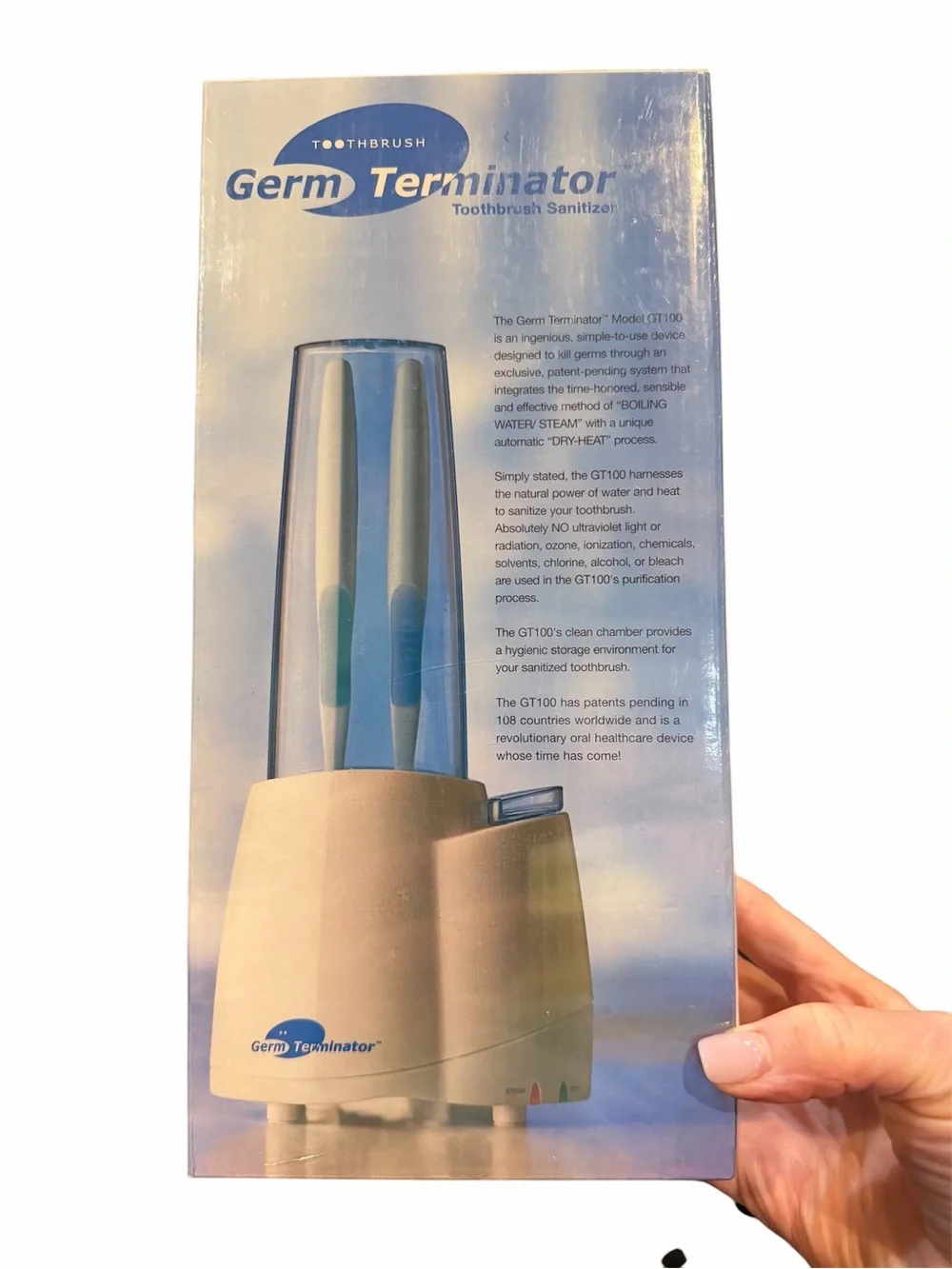 Toothbrush Sanitizer - White/Blue